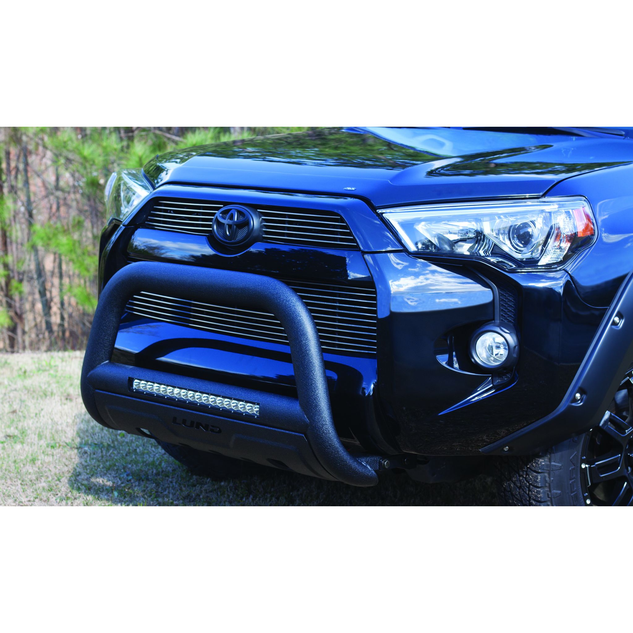 Lund 47121210 Black Bull Bar with Integrated 20 Inch LED Light Bar for 2005-2015 Toyota Tacoma