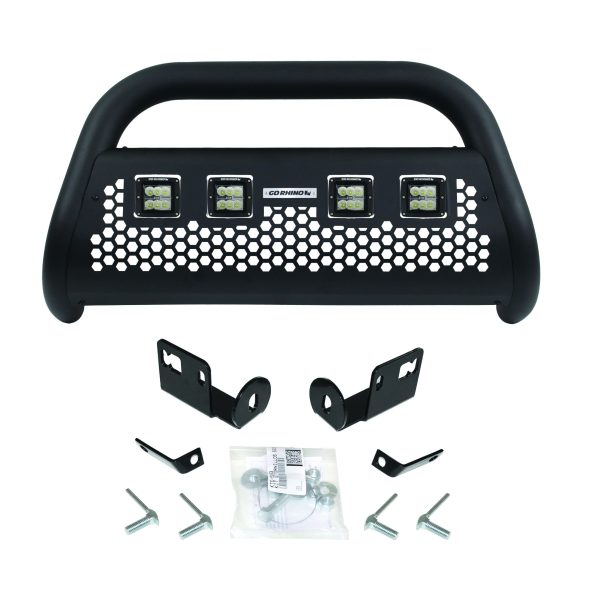 Go Rhino - 55964LT - RC2 LR Bull Bar with 4 Go Rhino Branded 3in Cube Lights & Brackets