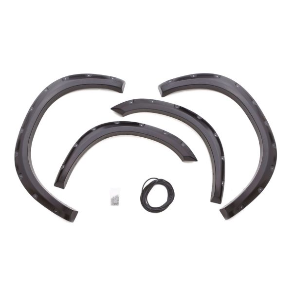 Lund RX203S Elite Series Black Rivet Style Smooth Finish 4-Piece Fender Flare Set for 2002-2008 Dodge Ram 1500; 2003-2009 Ram 2500, 3500 (Excludes Dually)