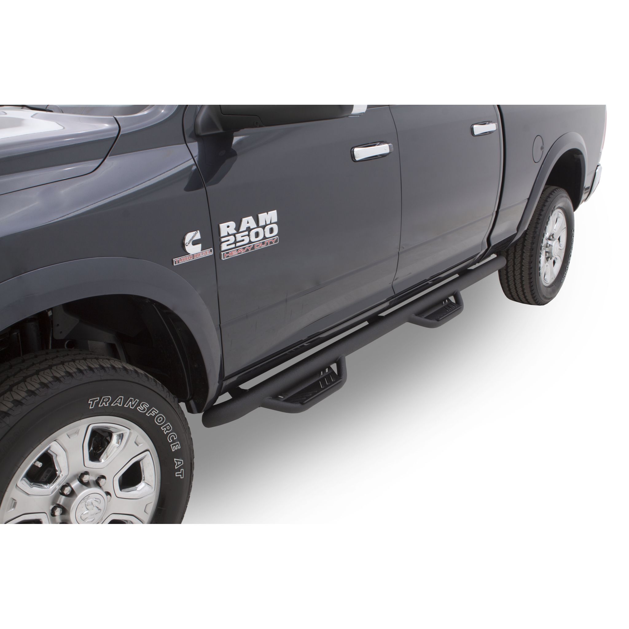 Lund 34641349 Black Steel Terrain HX Step Nerf Bars for 2015-2018 Dodge Ram 1500 Extended Cab