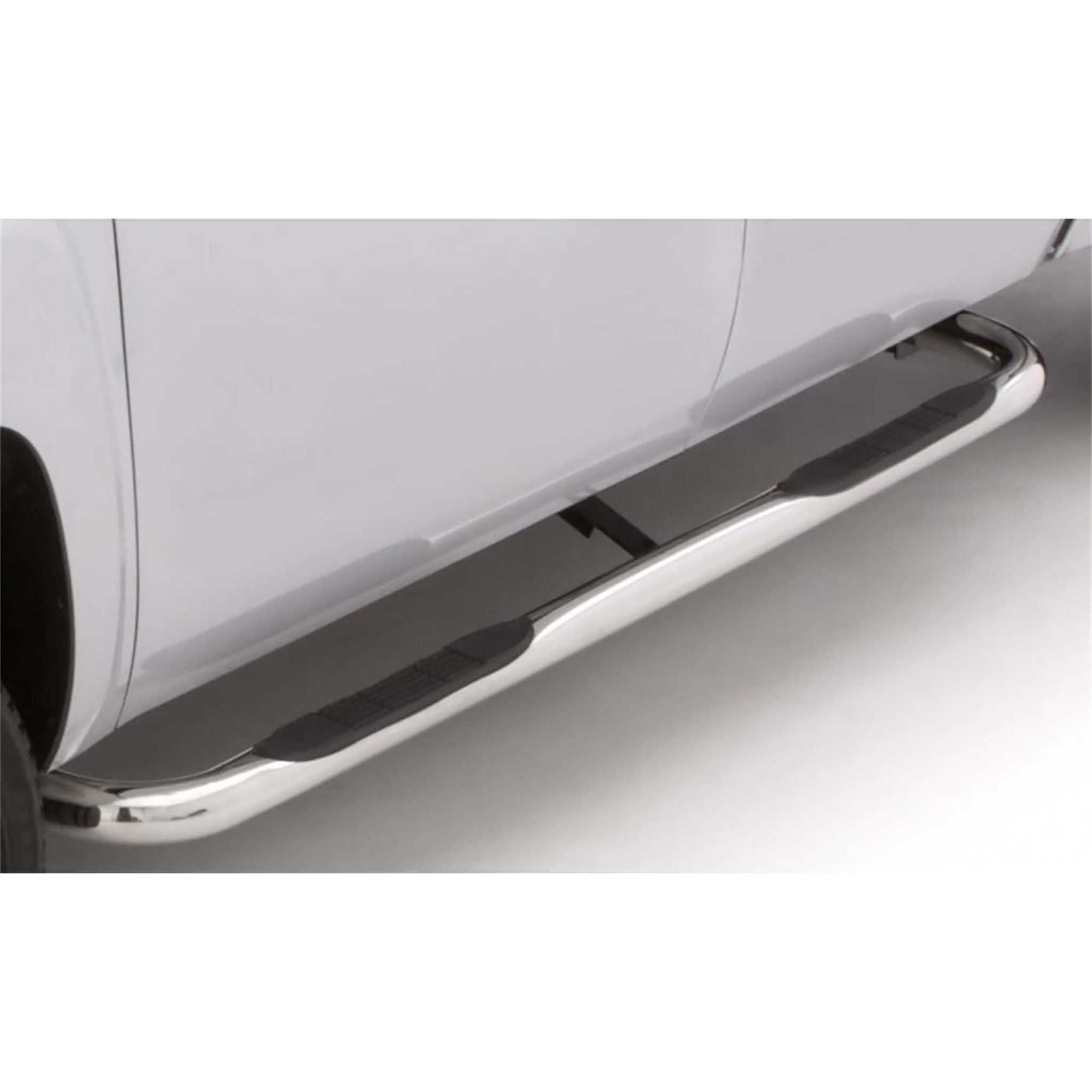 Lund 22678438 Polished Stainless Steel 3 Inch Round Bent Nerf Bars for 2004-2008 Ford F-150 Extended Cab