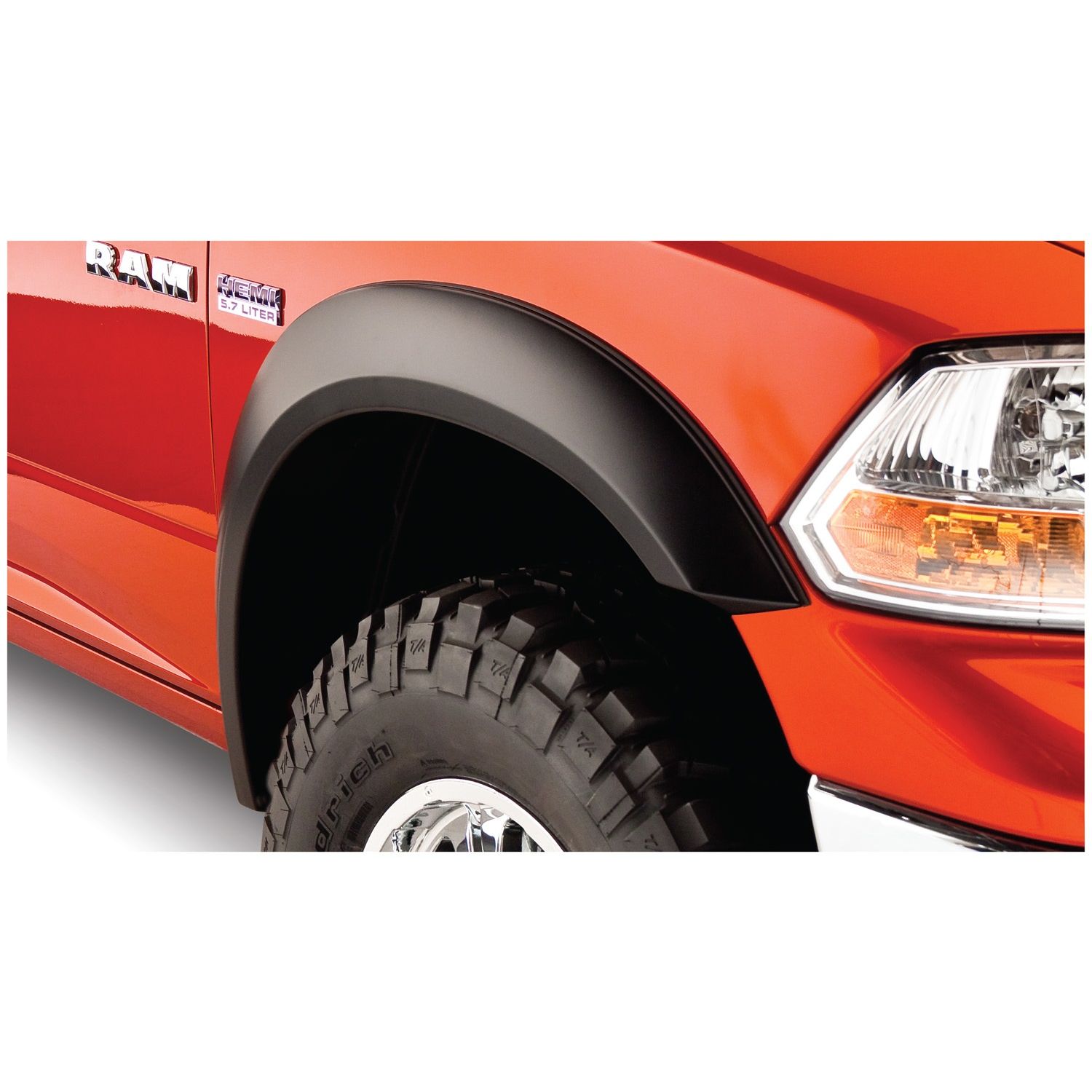 Bushwacker 50902-11 Black Extend-A-Fender Style Smooth Finish 4-Piece Fender Flare Set for 1994-2001 Dodge Ram 1500; 1994-2002 Ram 2500, 3500 (Excludes Dually)