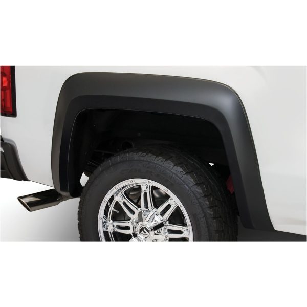 Bushwacker 40146-02 Black Extend-A-Fender Fender Flares Smooth Finish 2-Piece Rear for 2019-2022 GMC Sierra 1500