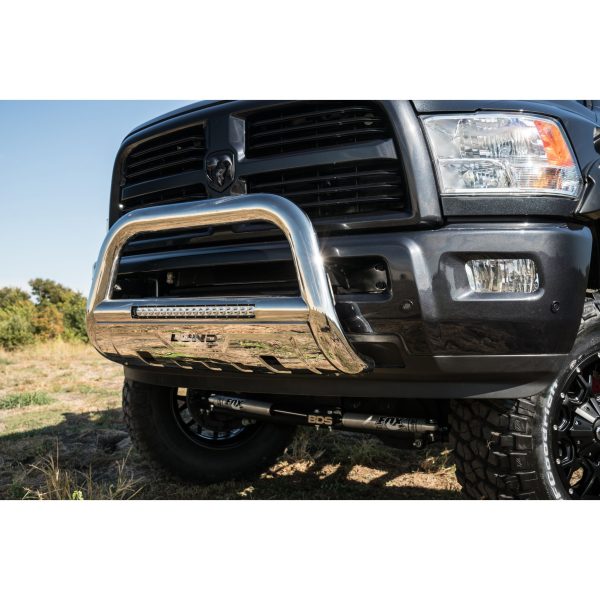 Lund 47021308 Polished Stainless Steel Bull Bar with Integrated 20 Inch LED Light Bar for 2019-2022 Ram 2500/3500