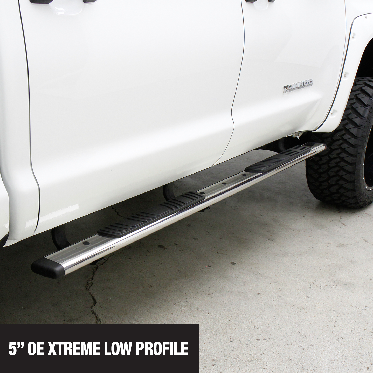 Go Rhino - 650071PS - 5in OE Xtreme Low Profile SideSteps - 71in Long - Stainless Steel - Bars Only