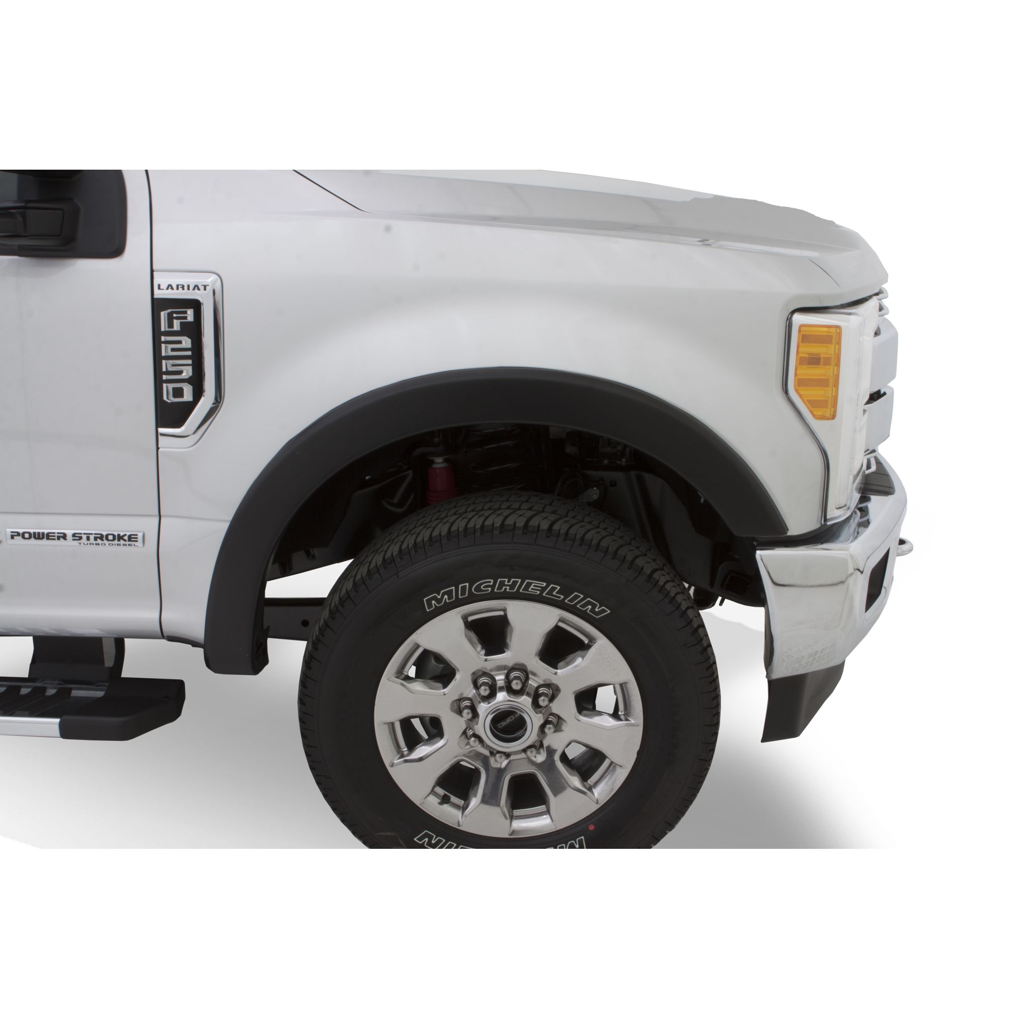 Bushwacker 20057-02 Black OE-Style Smooth Finish Front Fender Flares for 1999-2010 Ford F-250 Super Duty; 2008-2010 F-350 Super Duty