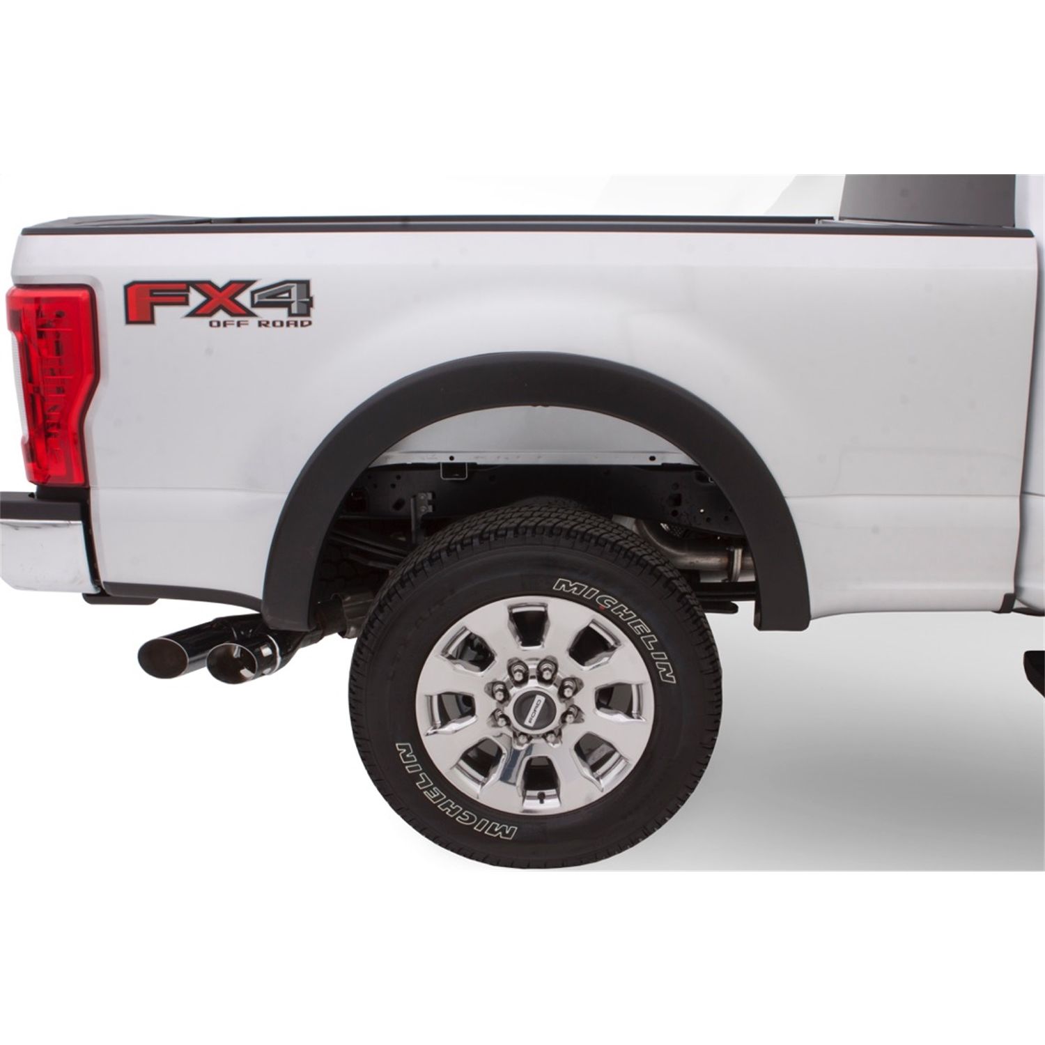 Bushwacker 20040-02 Black OE-Style Smooth Finish Rear Fender Flares for 1999-2010 Ford F-250 Super Duty, F-350 Super Duty (Excludes Dually)